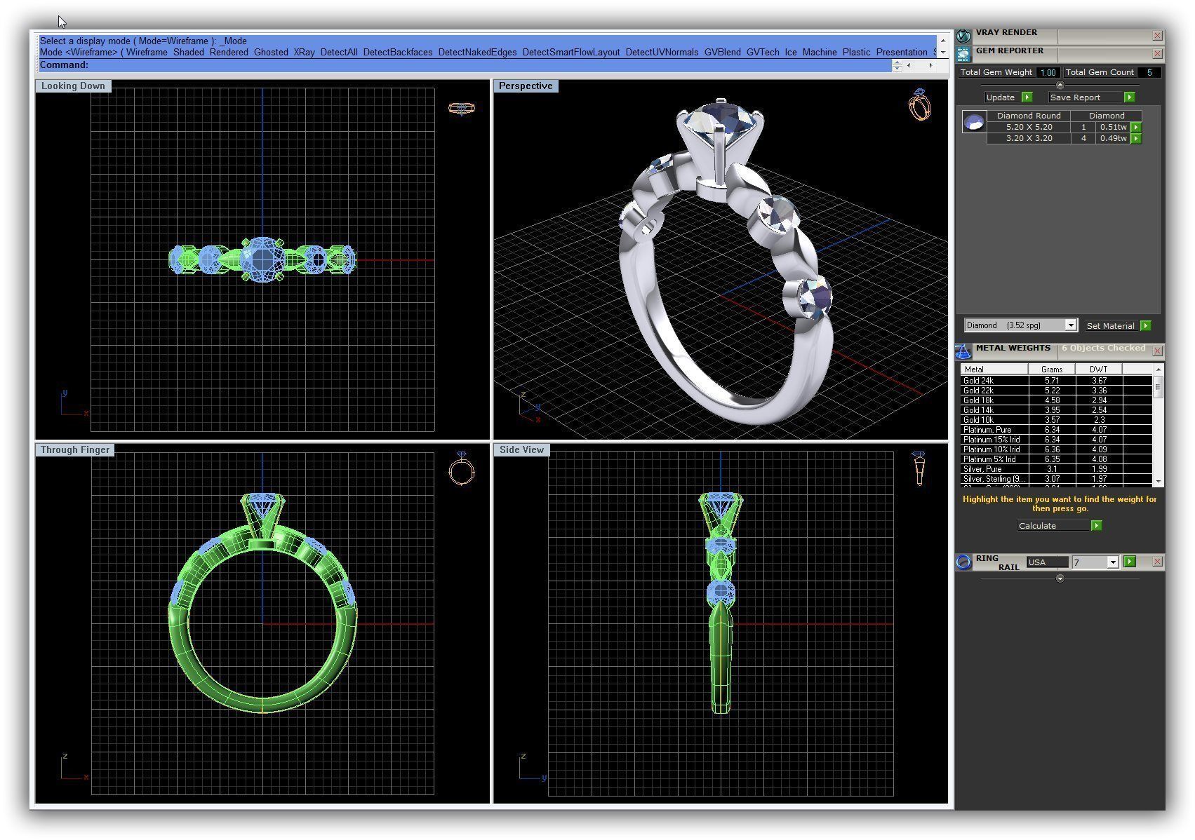 BULK-3DM-WithOut Gems-RING 41 Files 3D print model_3