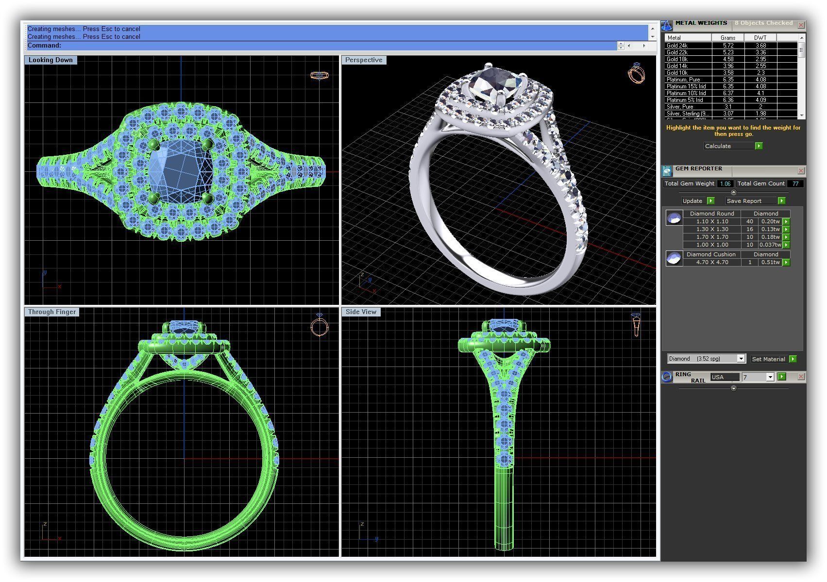 BULK-3DM-WithOut Gems-RING 41 Files 3D print model_47