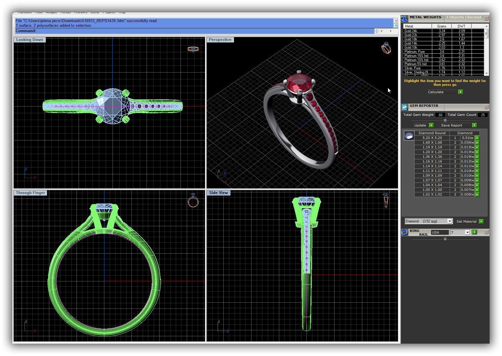 BULK-3DM-WithOut Gems-RING 41 Files 3D print model_31