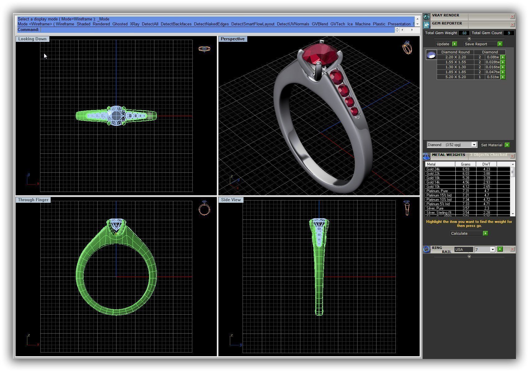 BULK-3DM-WithOut Gems-RING 41 Files 3D print model_23