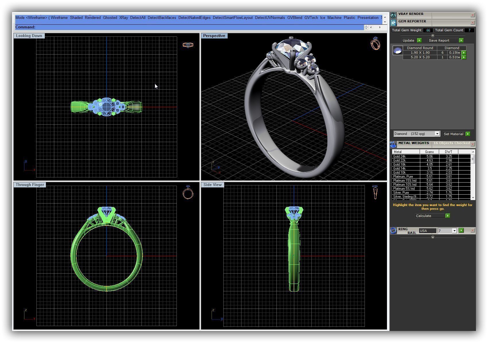 BULK-3DM-WithOut Gems-RING 41 Files 3D print model_33