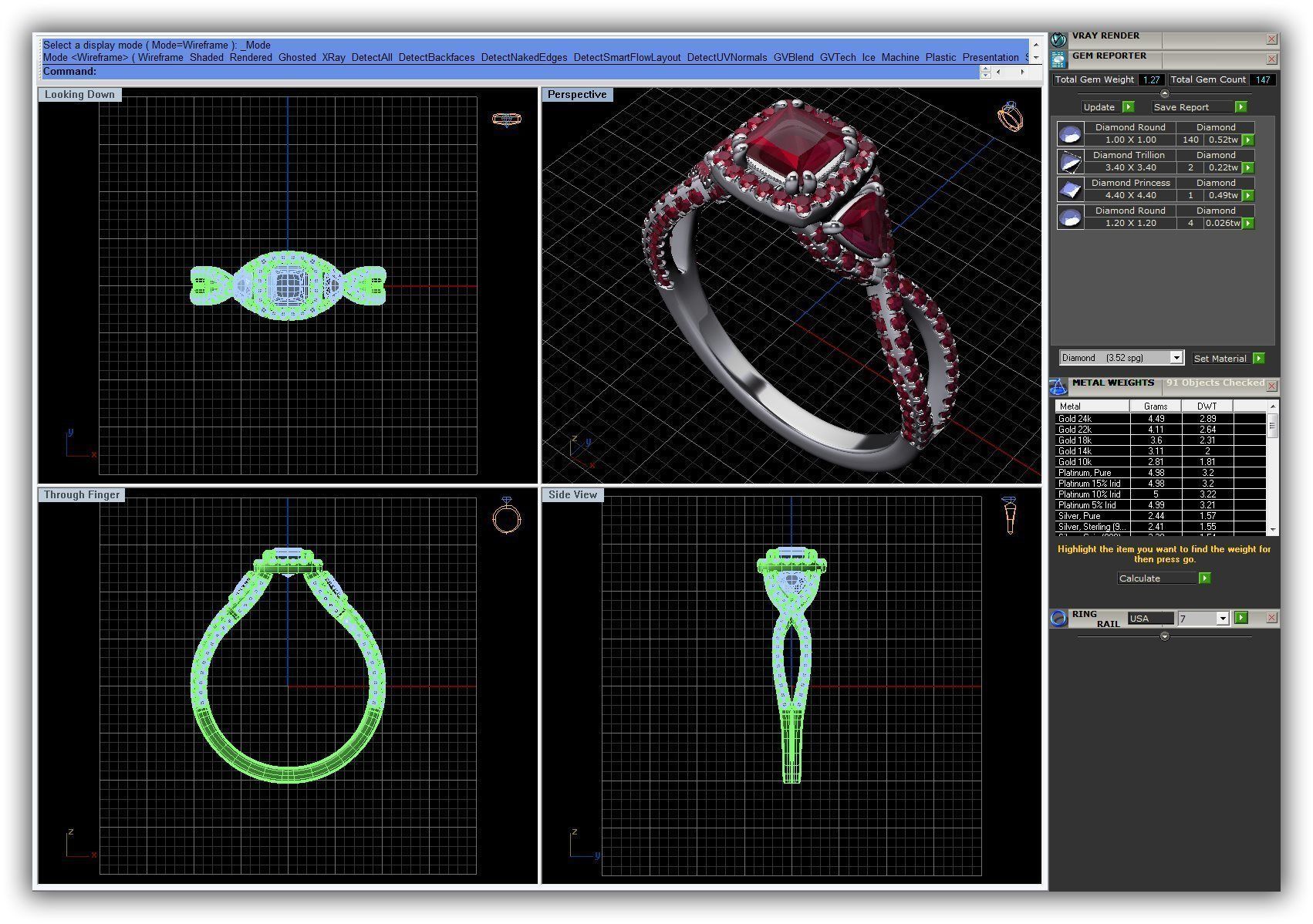 BULK-3DM-WithOut Gems-RING 41 Files 3D print model_7
