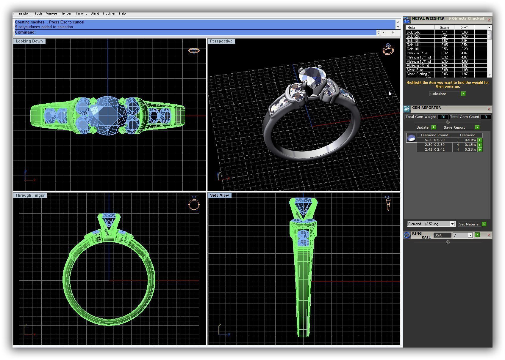BULK-3DM-WithOut Gems-RING 41 Files 3D print model_36