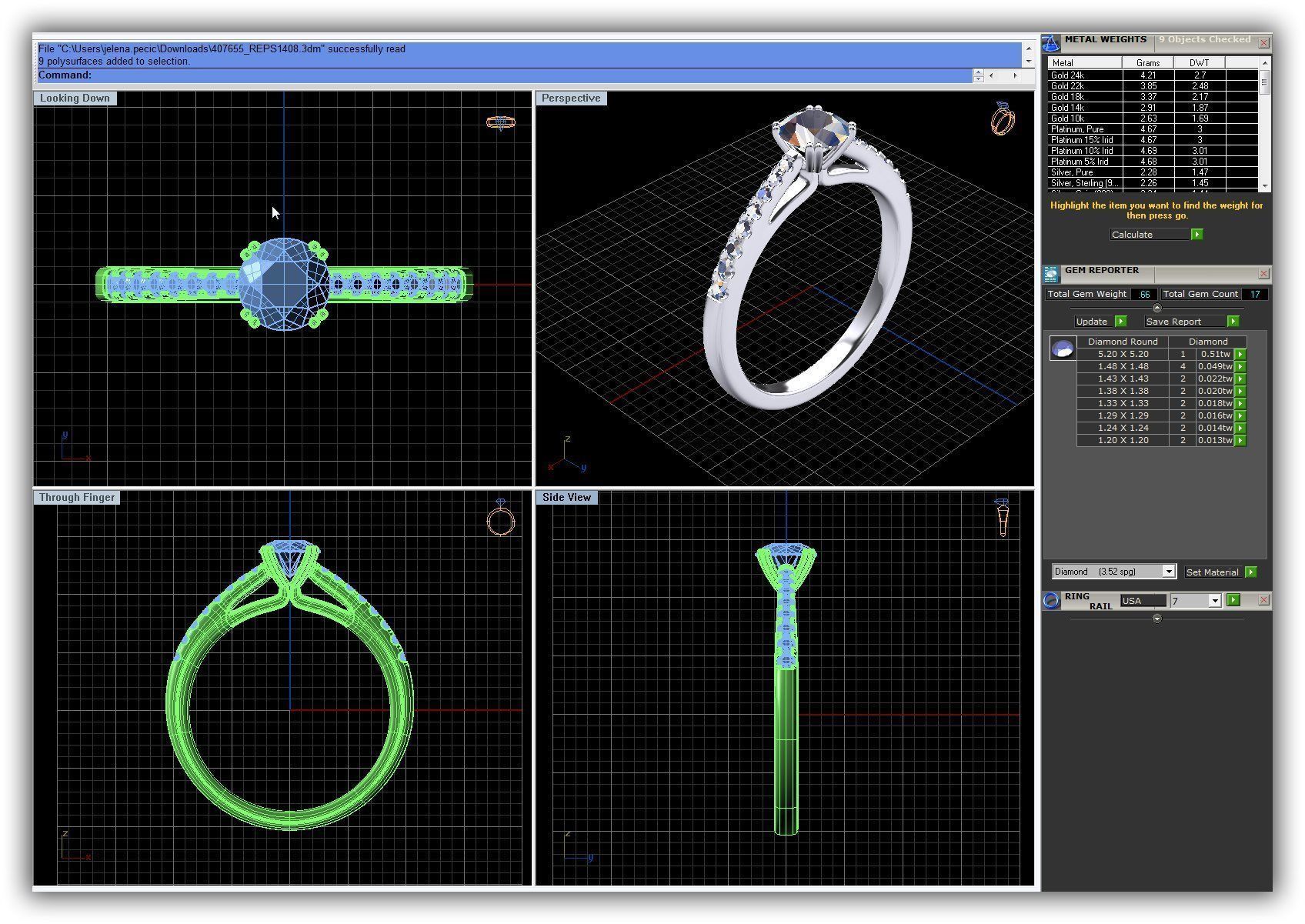BULK-3DM-WithOut Gems-RING 41 Files 3D print model_35
