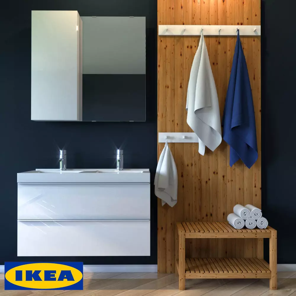 Bathroom ikea furniture 3D model_0