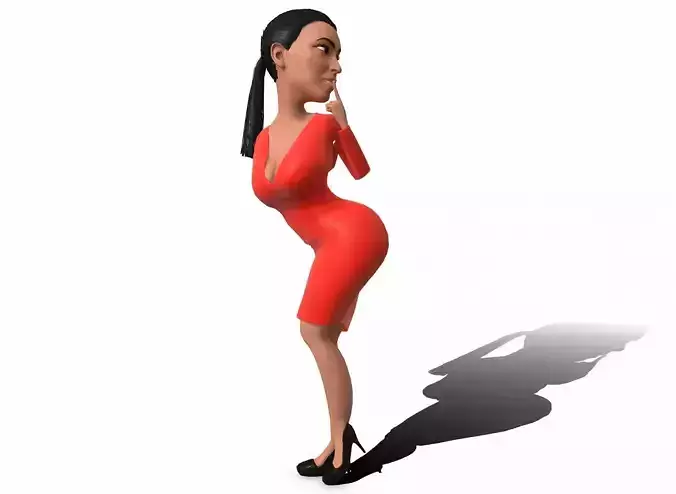 Kym Harashian East game ready 3D character Low-poly 3D model
