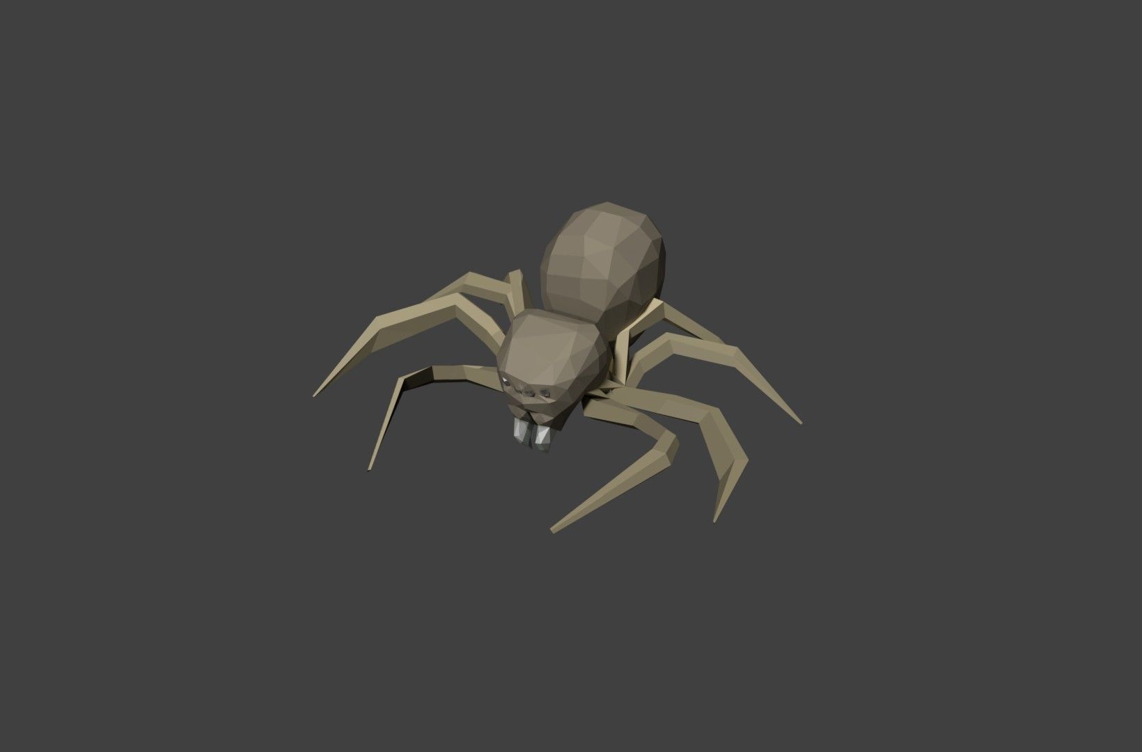 spider low poly Low-poly 3D model_4