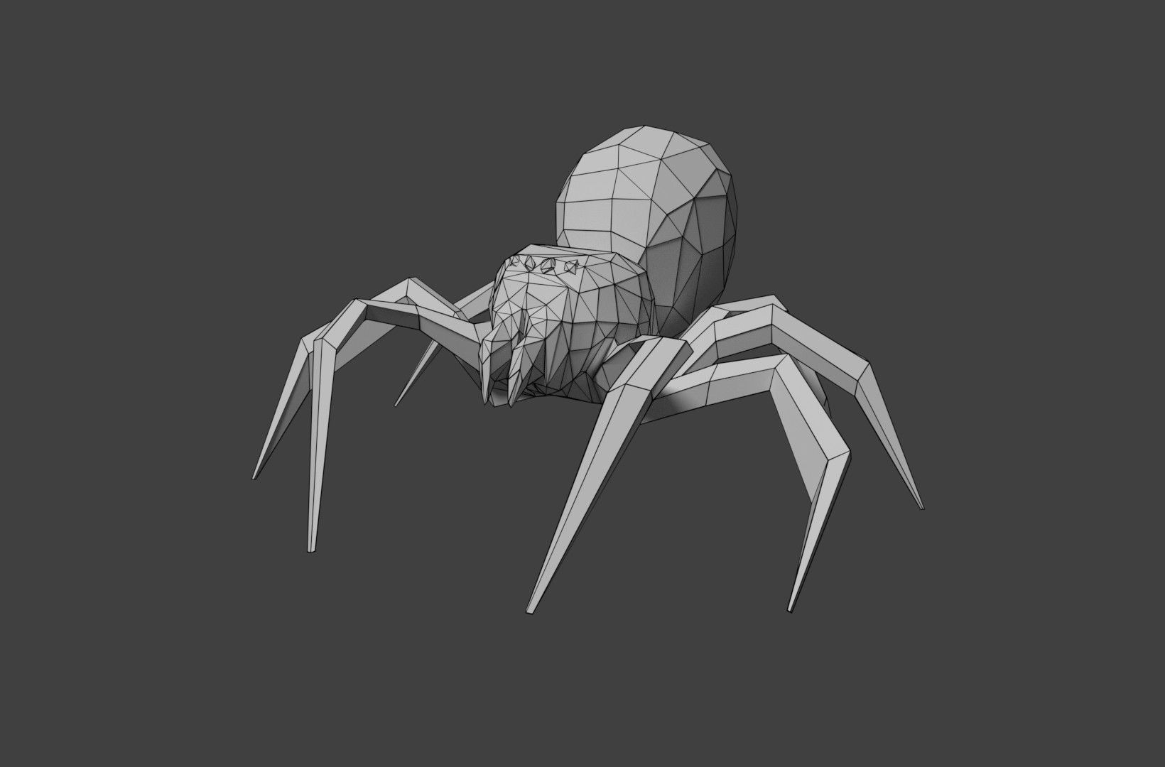 spider low poly Low-poly 3D model_6