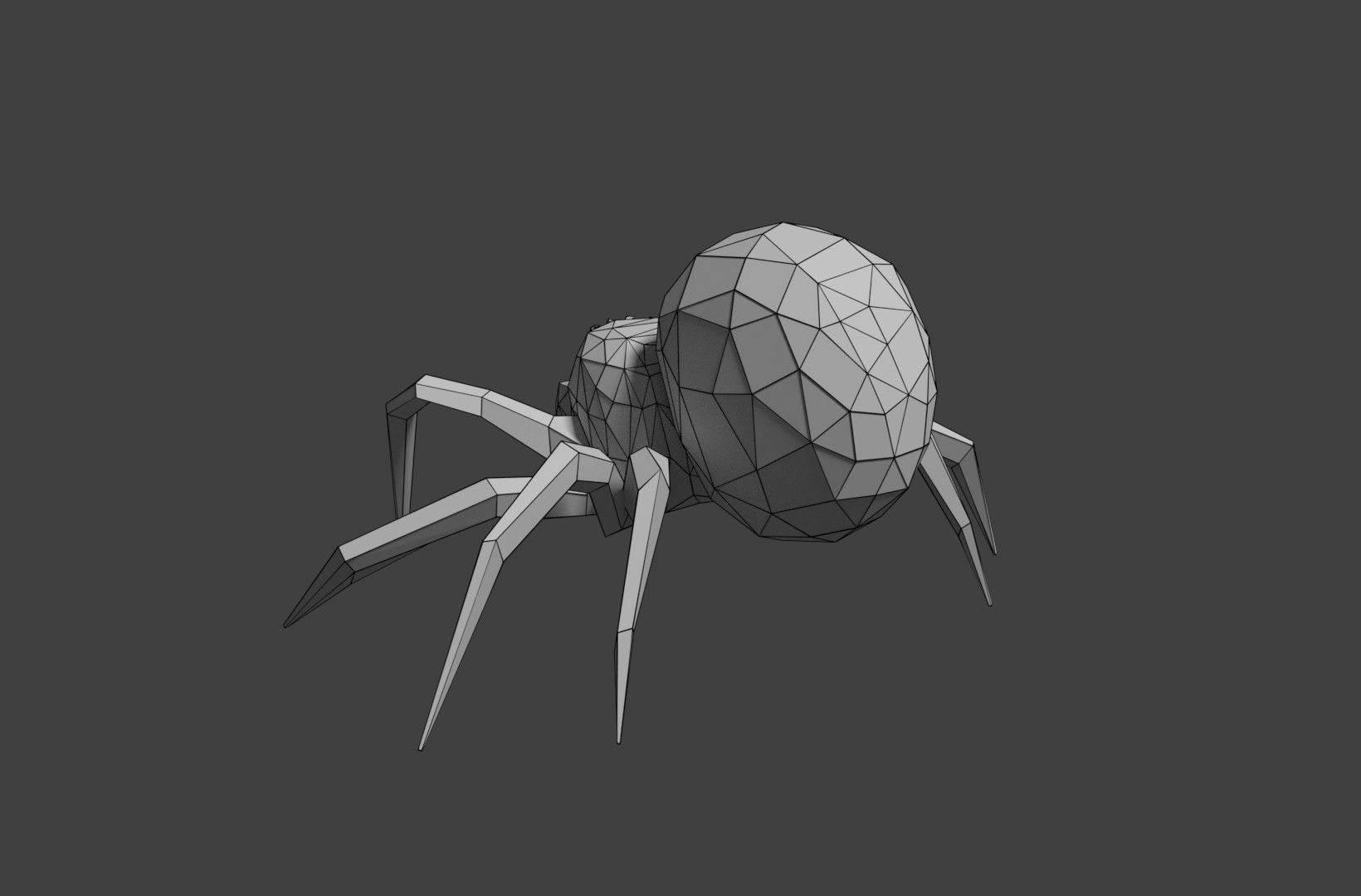 spider low poly Low-poly 3D model_7