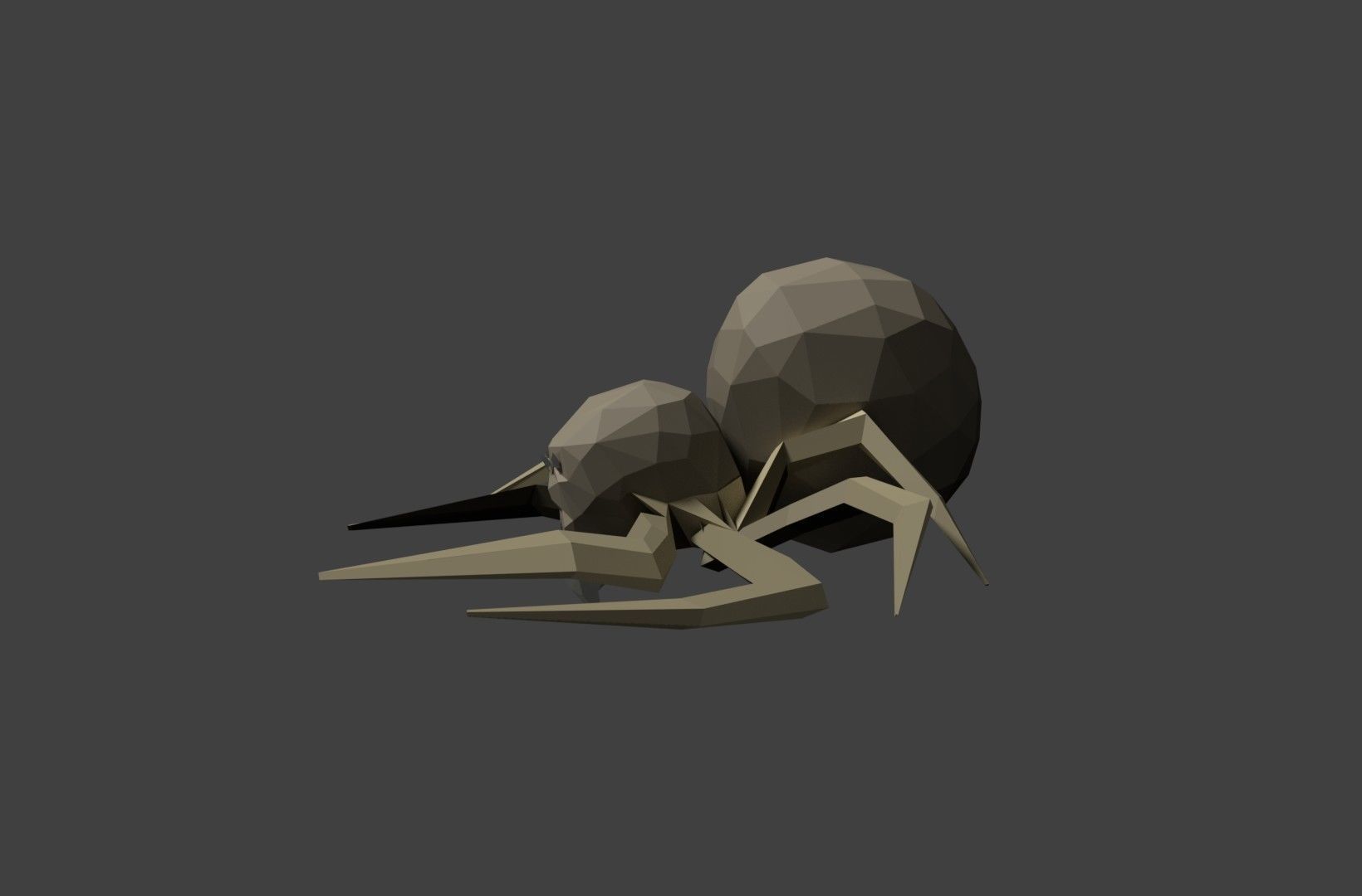 spider low poly Low-poly 3D model_5