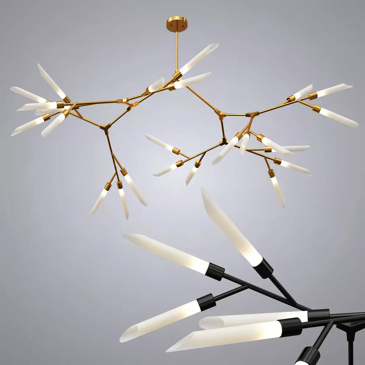 Modern Led Nordic Chandelier 3D model
