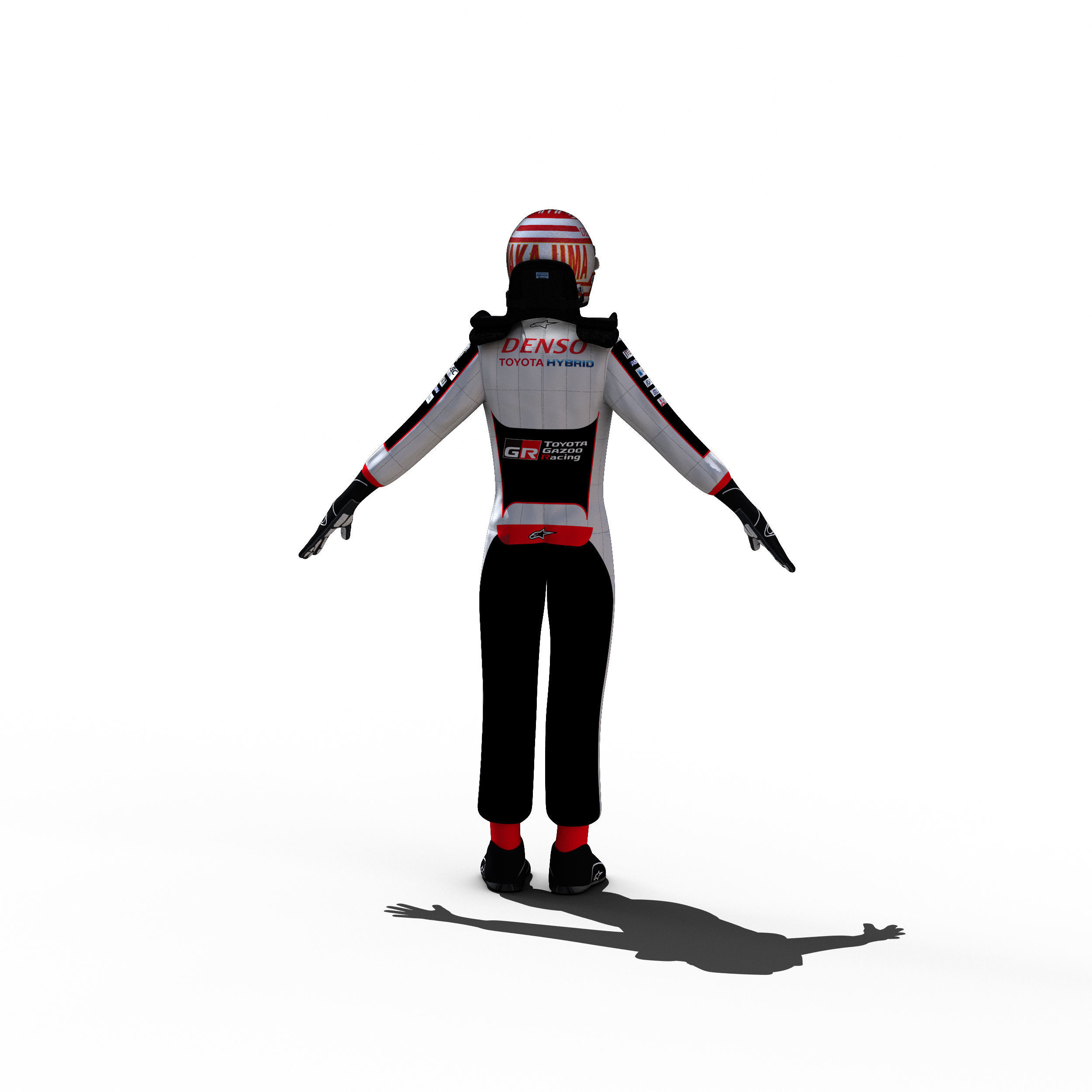 Kazuki Nakajima WEC 2018 Low-poly 3D model_9