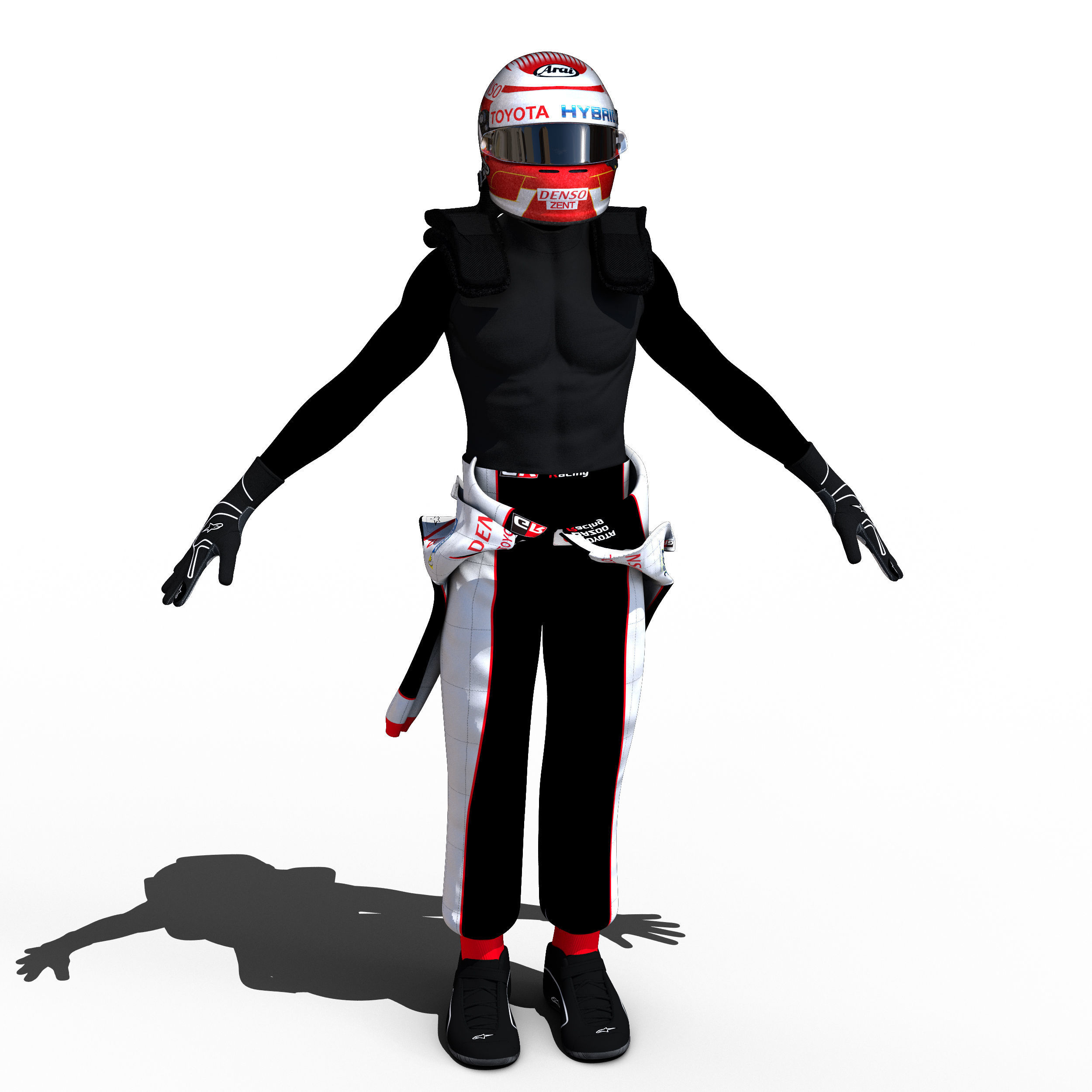 Kazuki Nakajima WEC 2018 Low-poly 3D model_2