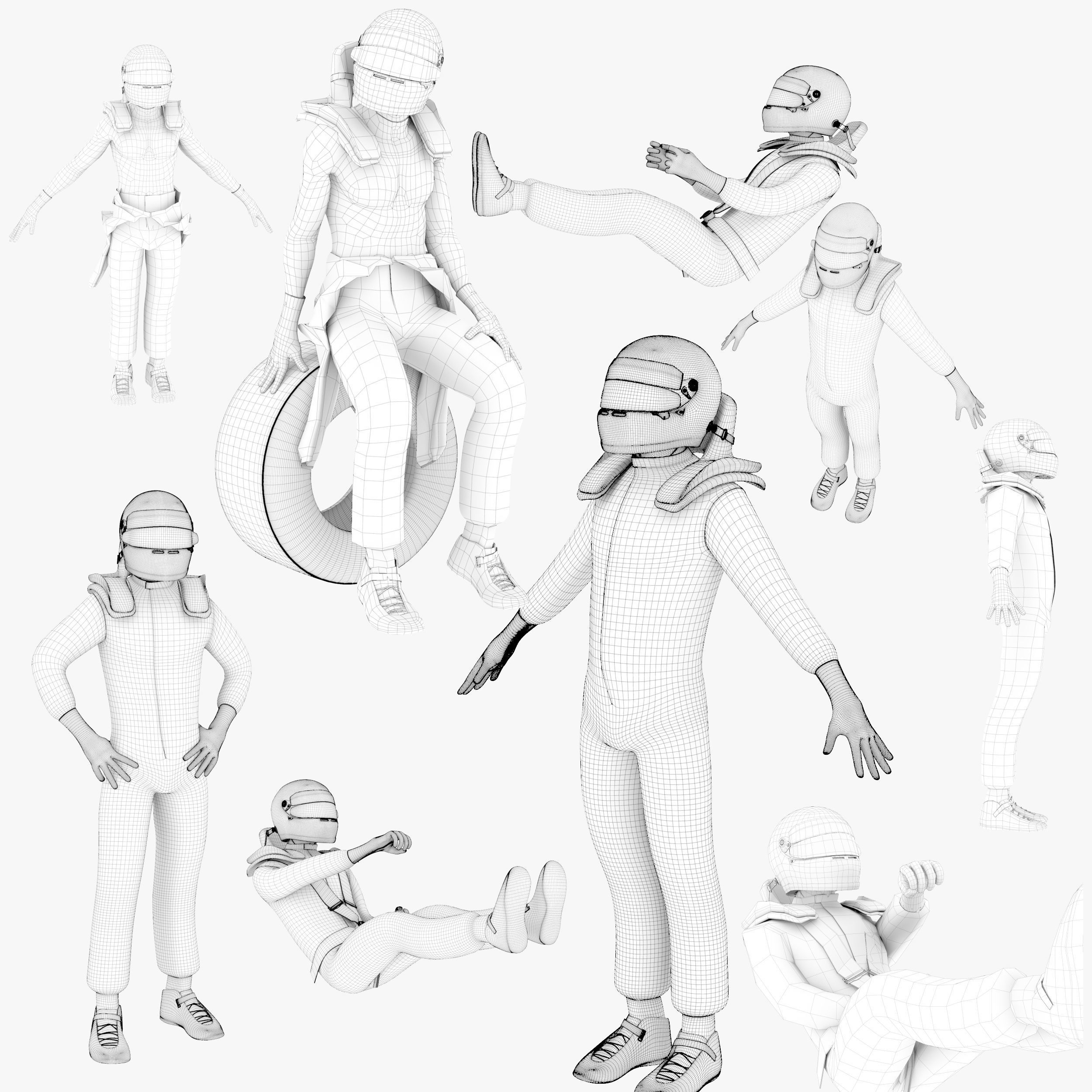 Kazuki Nakajima WEC 2018 Low-poly 3D model_11