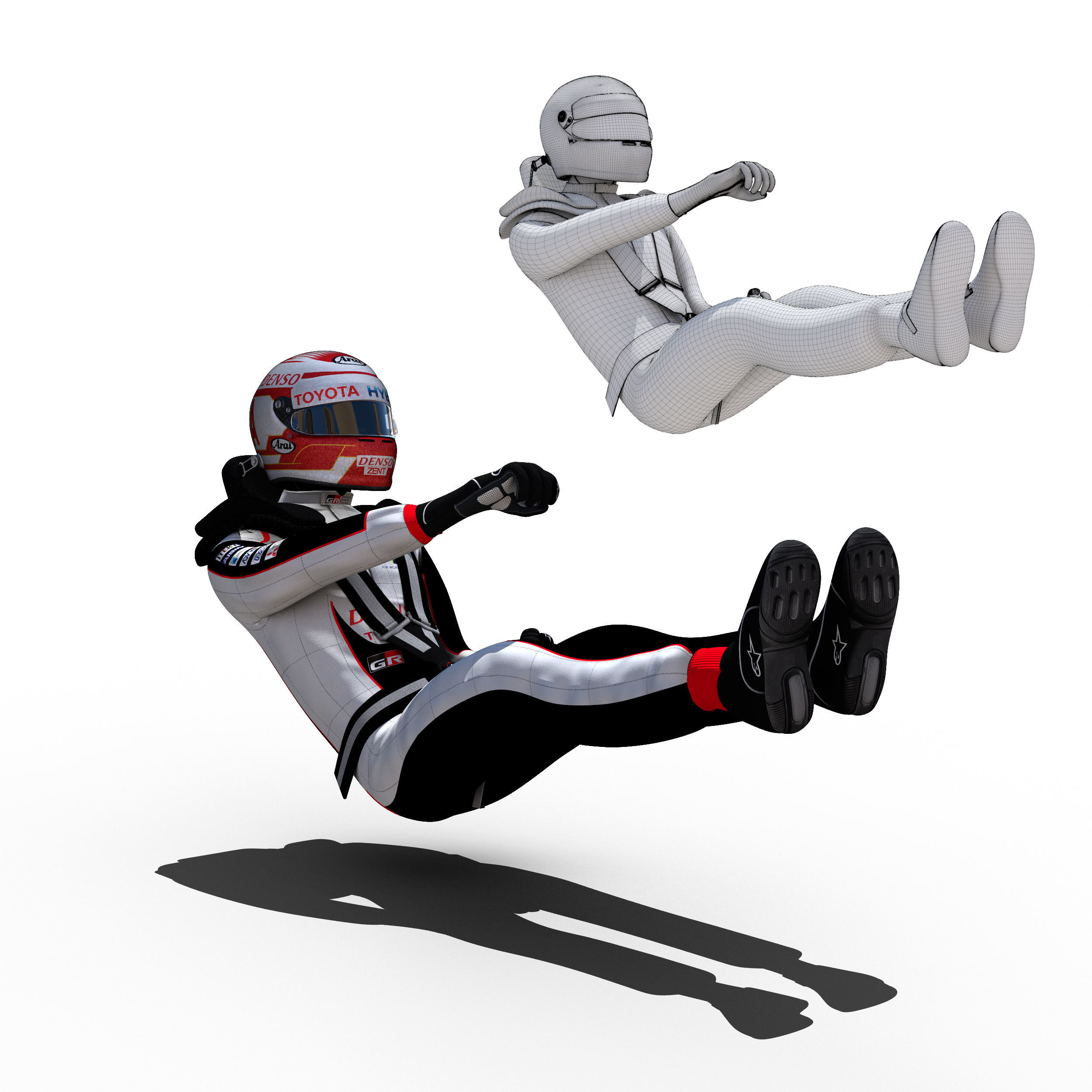 Kazuki Nakajima WEC 2018 Low-poly 3D model_3