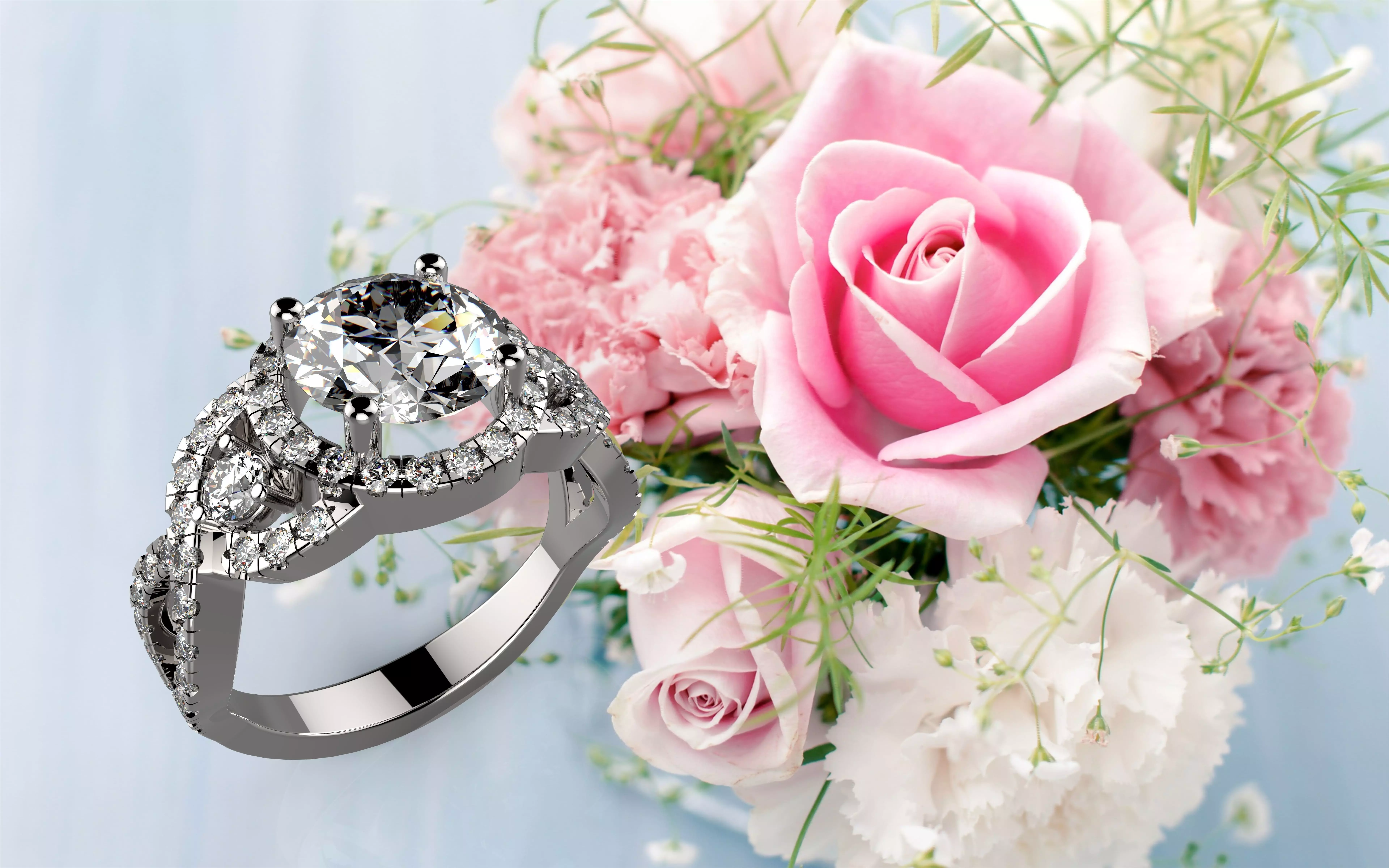 Diamond and Gemstone Rings 3D print model_0