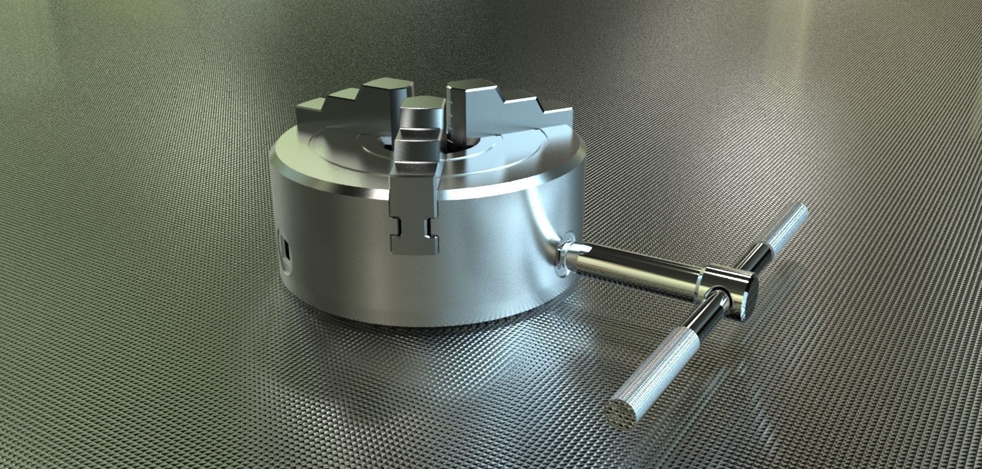 Lathe Chuck Free 3D model_1