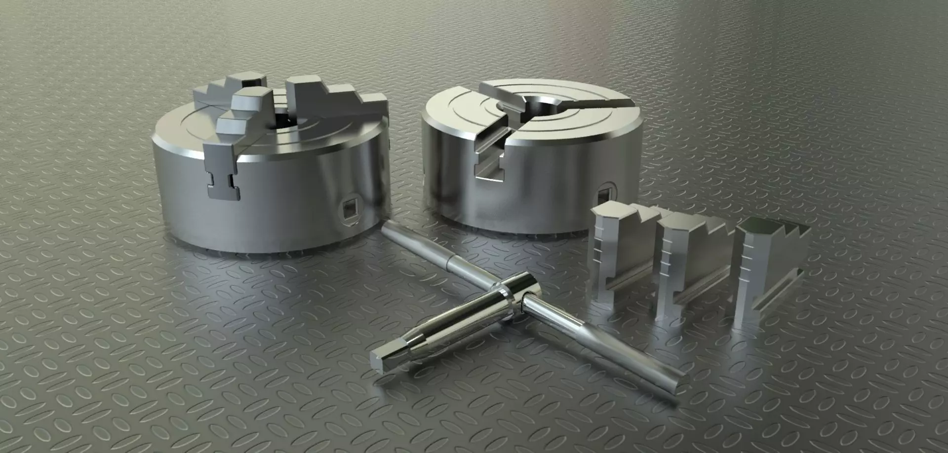 Lathe Chuck Free 3D model_0