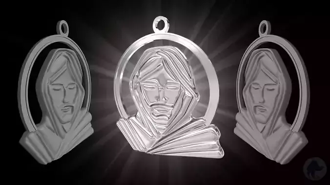 Jesus Pendant 3D print model