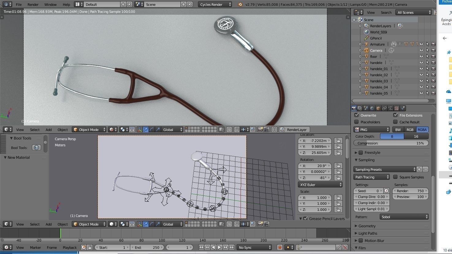 stithoscope  littmann model 3000  3D model_6