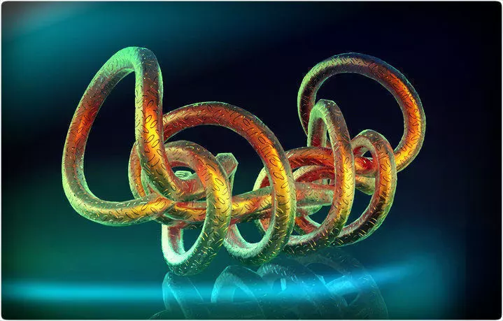 Knot orange spiral ring Free 3D model