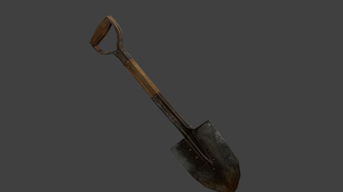 Background Shovel Low-poly Free low-poly 3D model