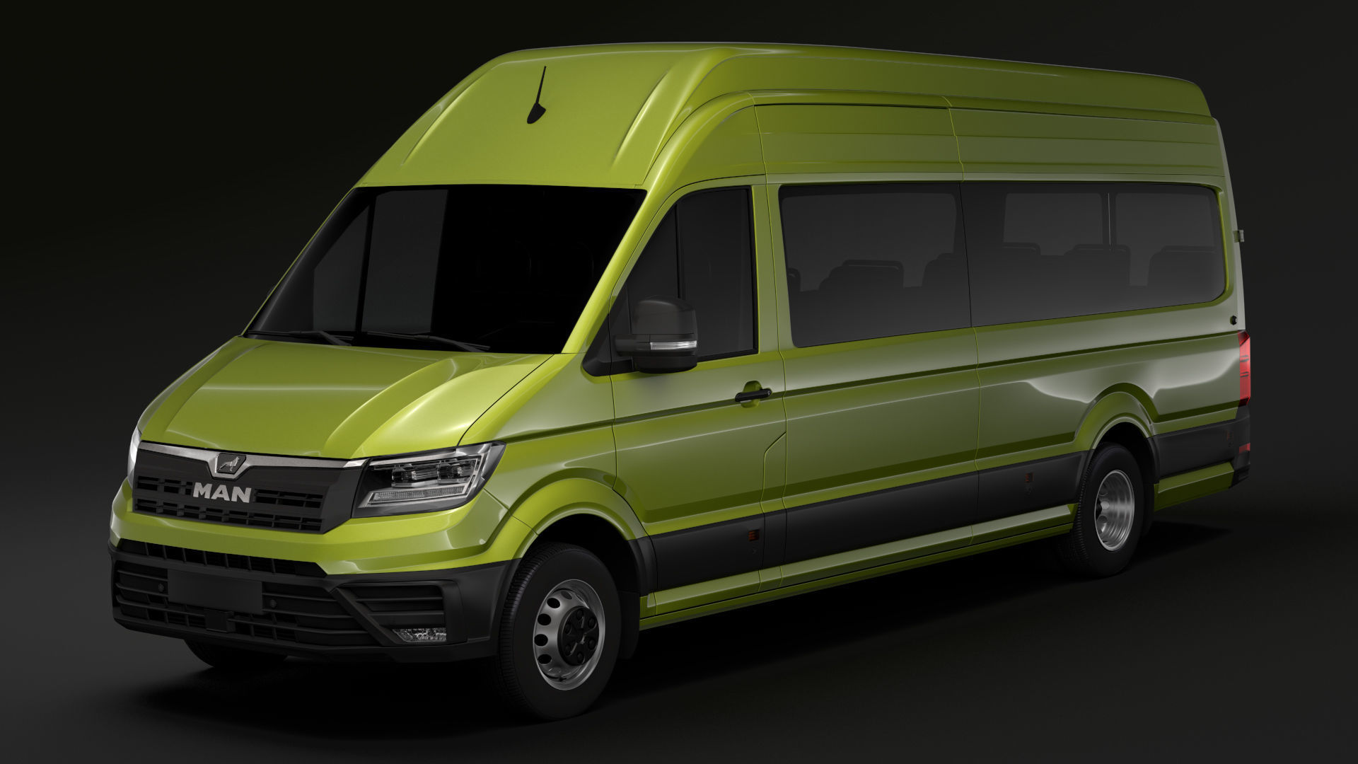 MAN TGE L4H3 Window Van 2018 3D model_1