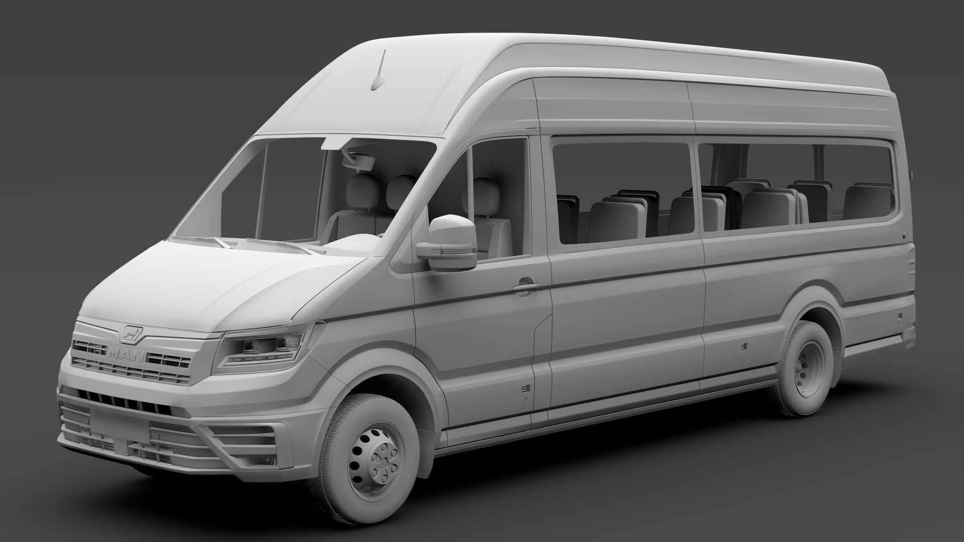 MAN TGE L4H3 Window Van 2018 3D model_14