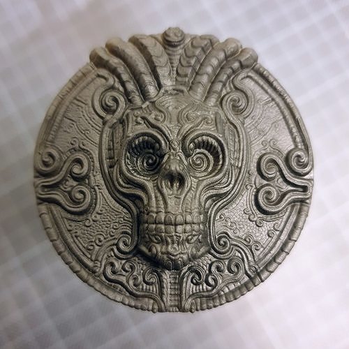 Skull plaque 3D print model
