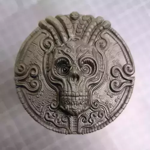 Skull plaque 3D print model