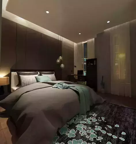 Bedroom Interior 3ds max modeling and Vray render