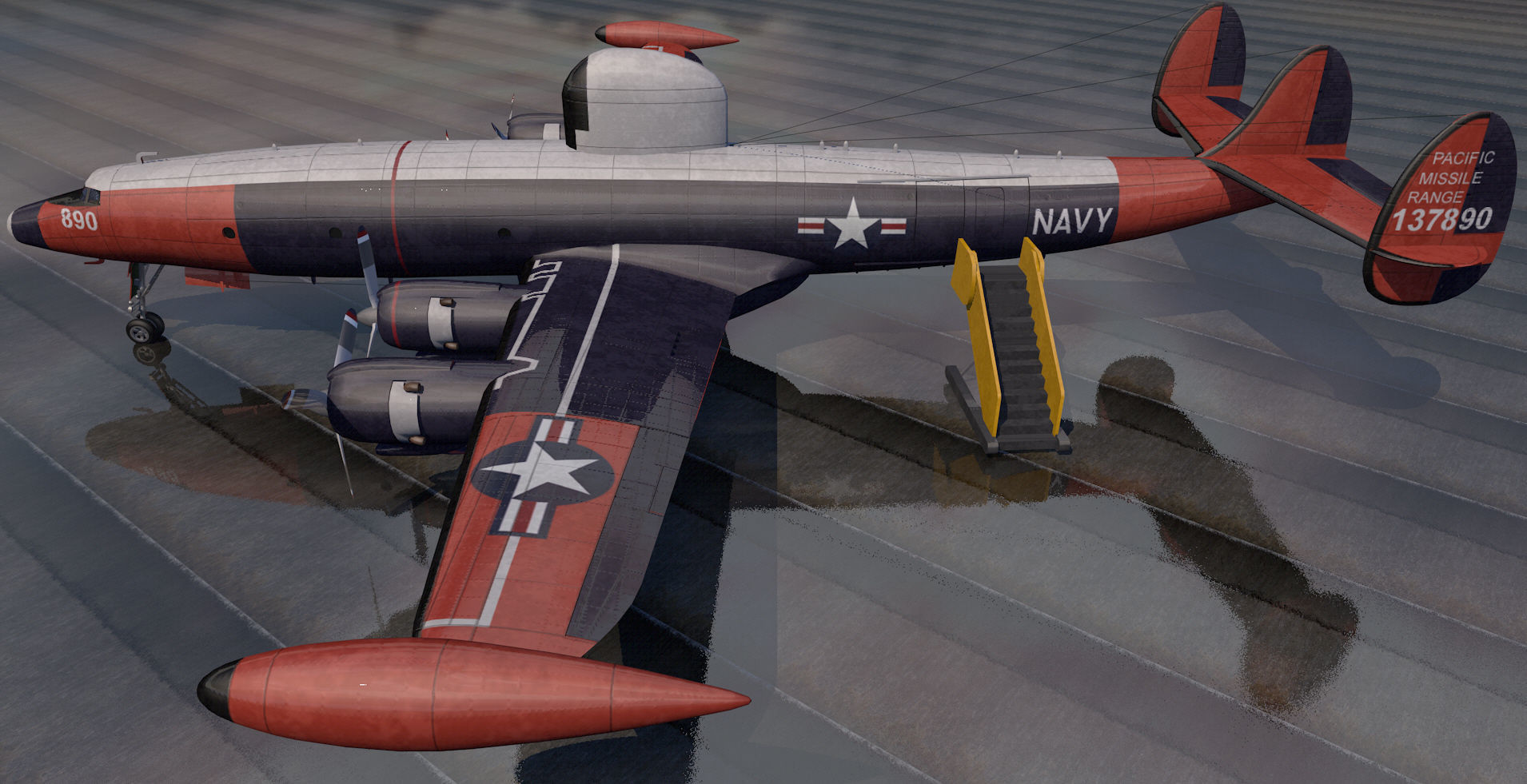 Lockheed EC-121 Warning Star 3D model_4