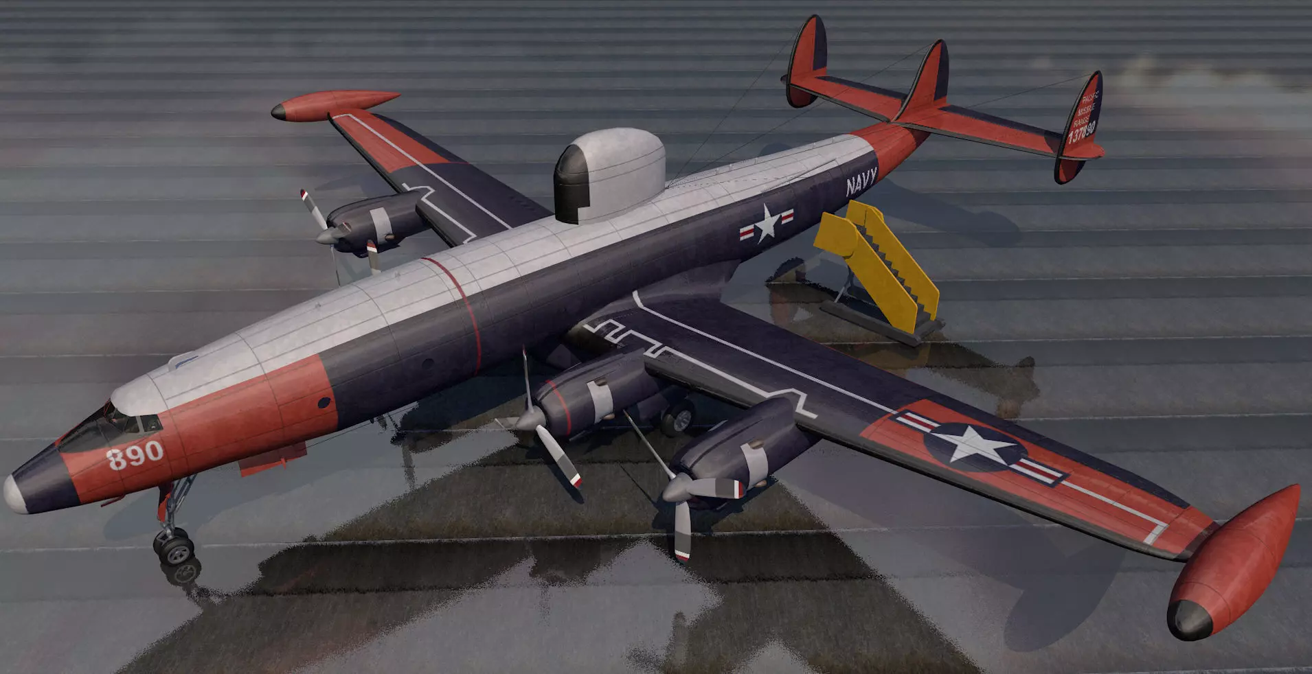 Lockheed EC-121 Warning Star 3D model_0