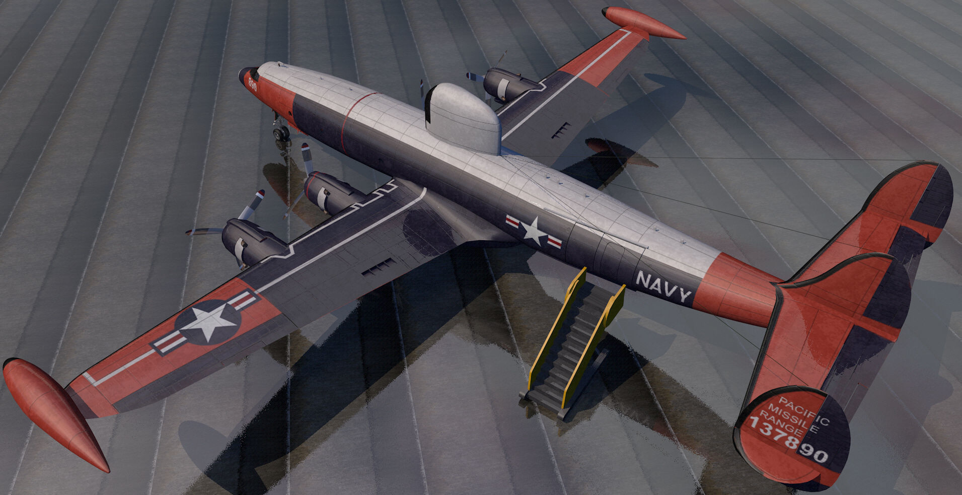 Lockheed EC-121 Warning Star 3D model_2