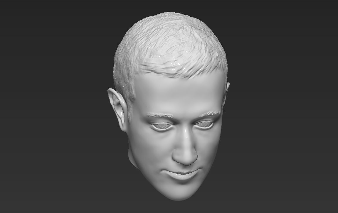 Mark Zuckerberg standard version only mesh 3D model_11
