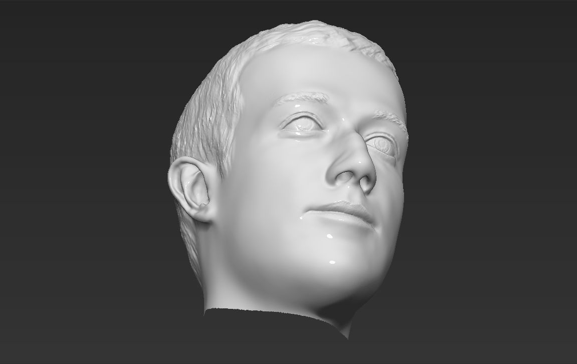 Mark Zuckerberg standard version only mesh 3D model_10