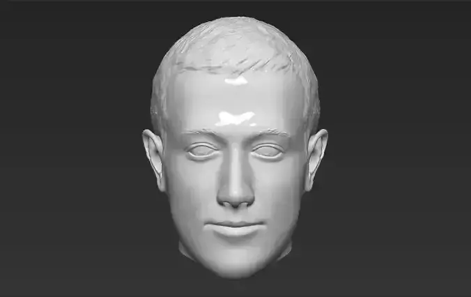 Mark Zuckerberg standard version only mesh 3D model