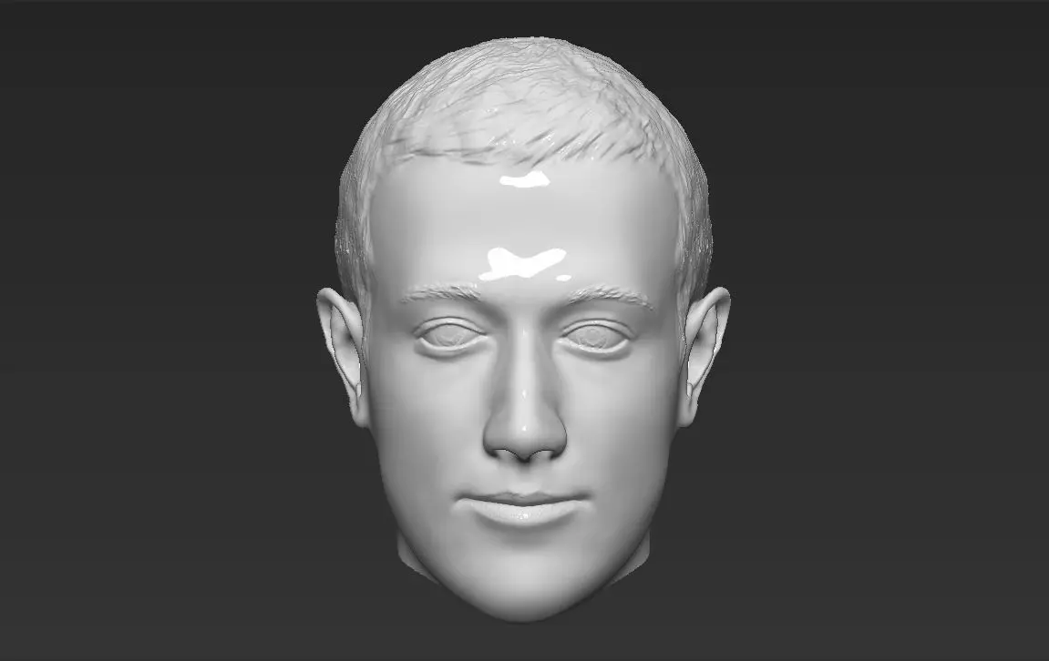 Mark Zuckerberg standard version only mesh 3D model_0