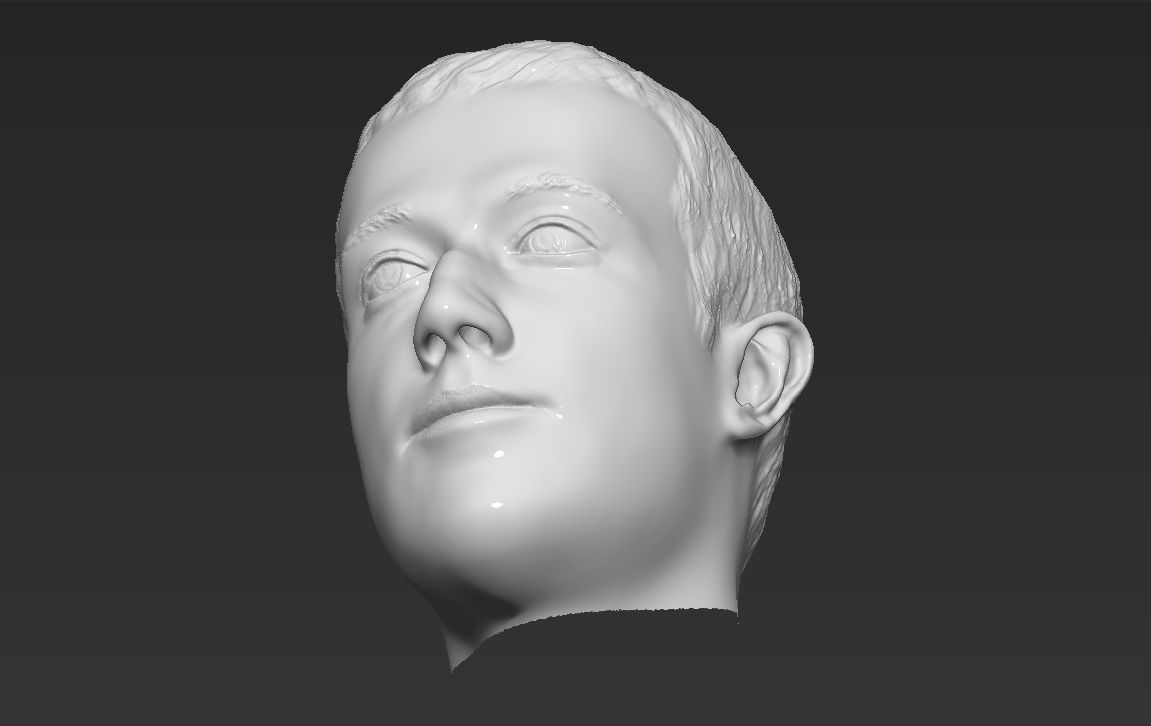 Mark Zuckerberg standard version only mesh 3D model_13