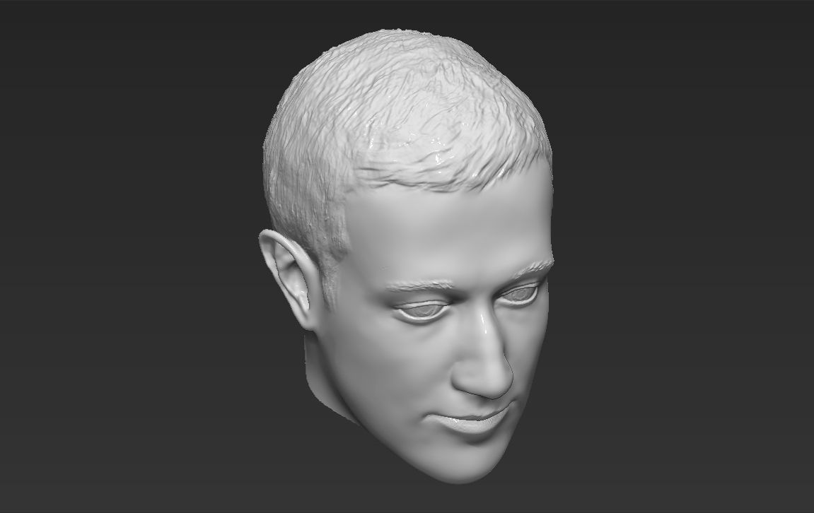 Mark Zuckerberg standard version only mesh 3D model_16