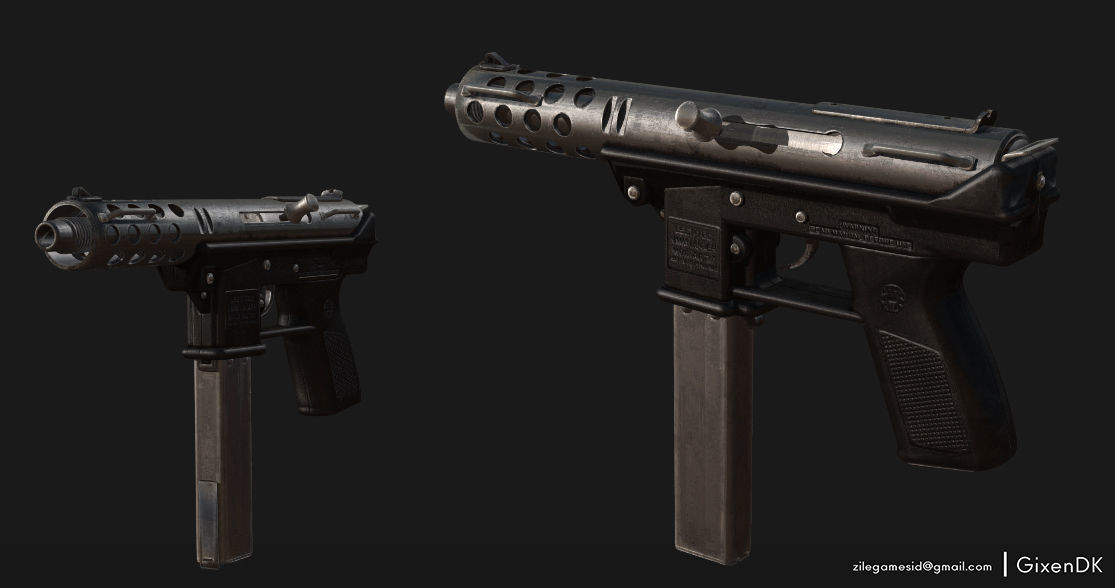 TEC-9 Only for Unity Low-poly 3D model_3