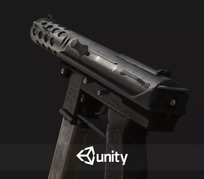 TEC-9 Only for Unity Low-poly 3D model_0