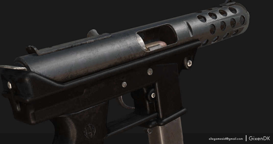 TEC-9 Only for Unity Low-poly 3D model_4