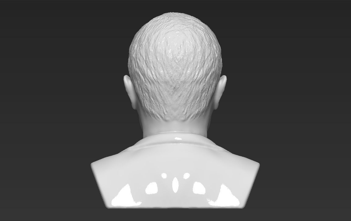 Mark Zuckerberg bust 3D printing ready obj stl formats 3D print model_9