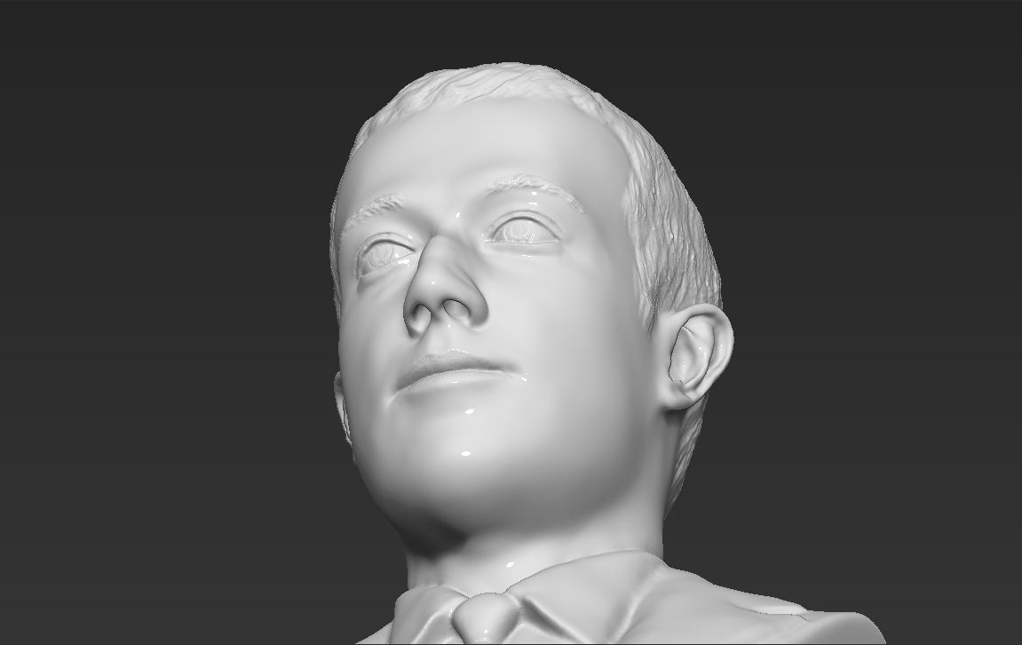 Mark Zuckerberg bust 3D printing ready obj stl formats 3D print model_20