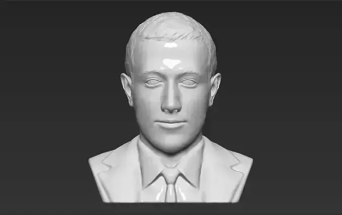 Mark Zuckerberg bust 3D printing ready obj stl formats 3D print model