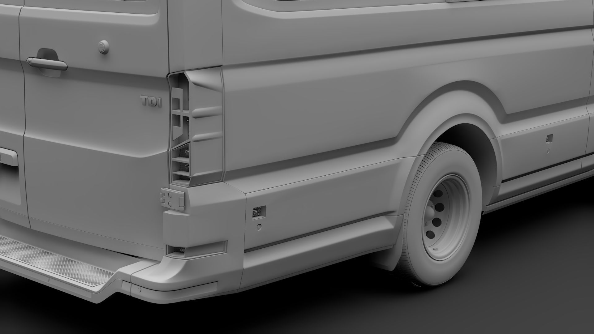 VW Crafter L4H3 Window Van 2018 3D model_16
