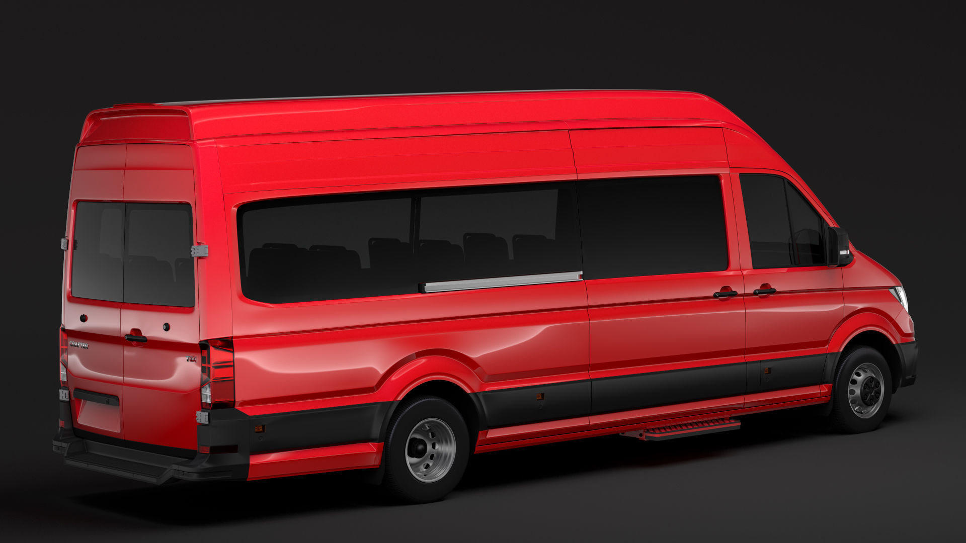 VW Crafter L4H3 Window Van 2018 3D model_7