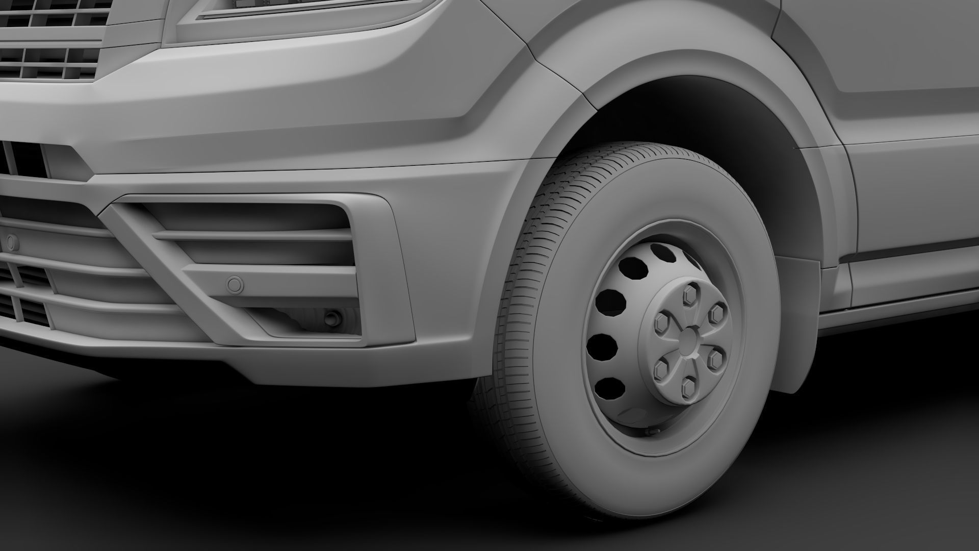 VW Crafter L4H3 Window Van 2018 3D model_13