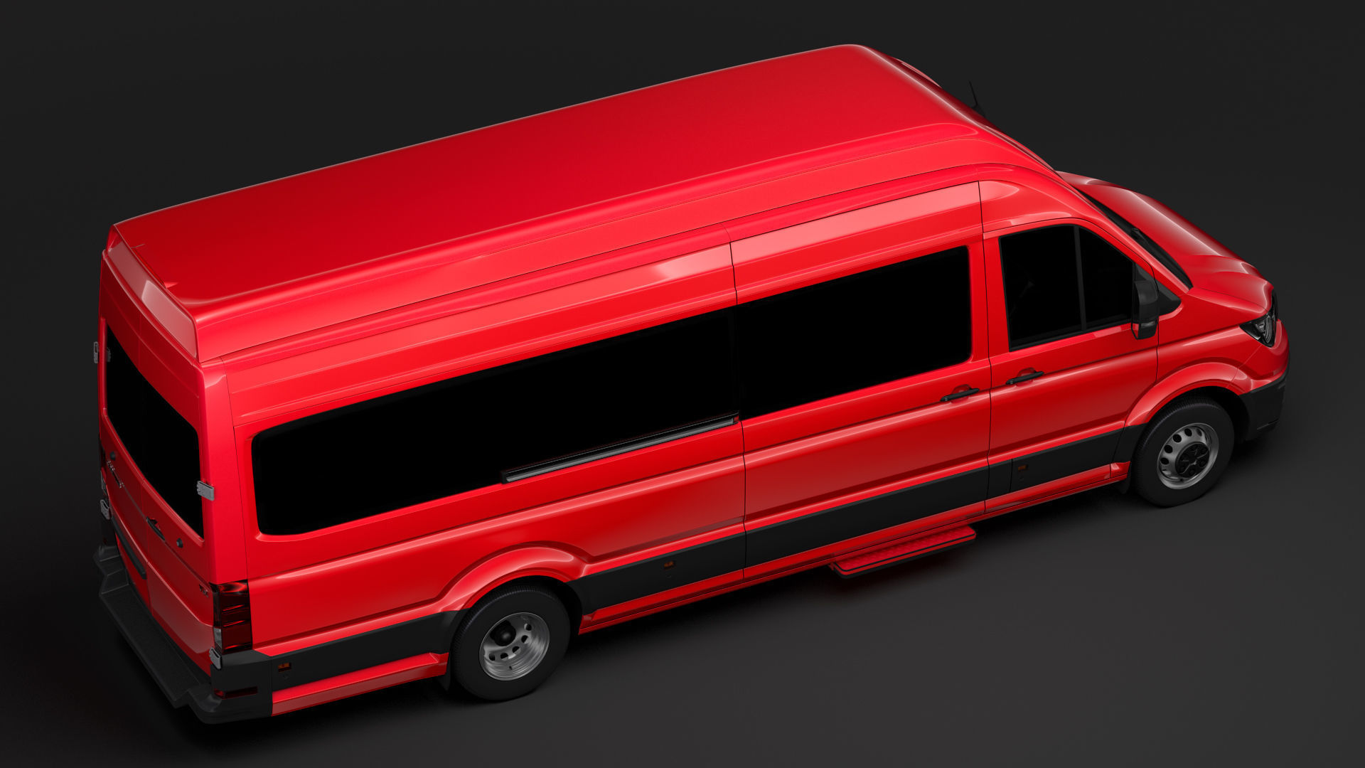 VW Crafter L4H3 Window Van 2018 3D model_10